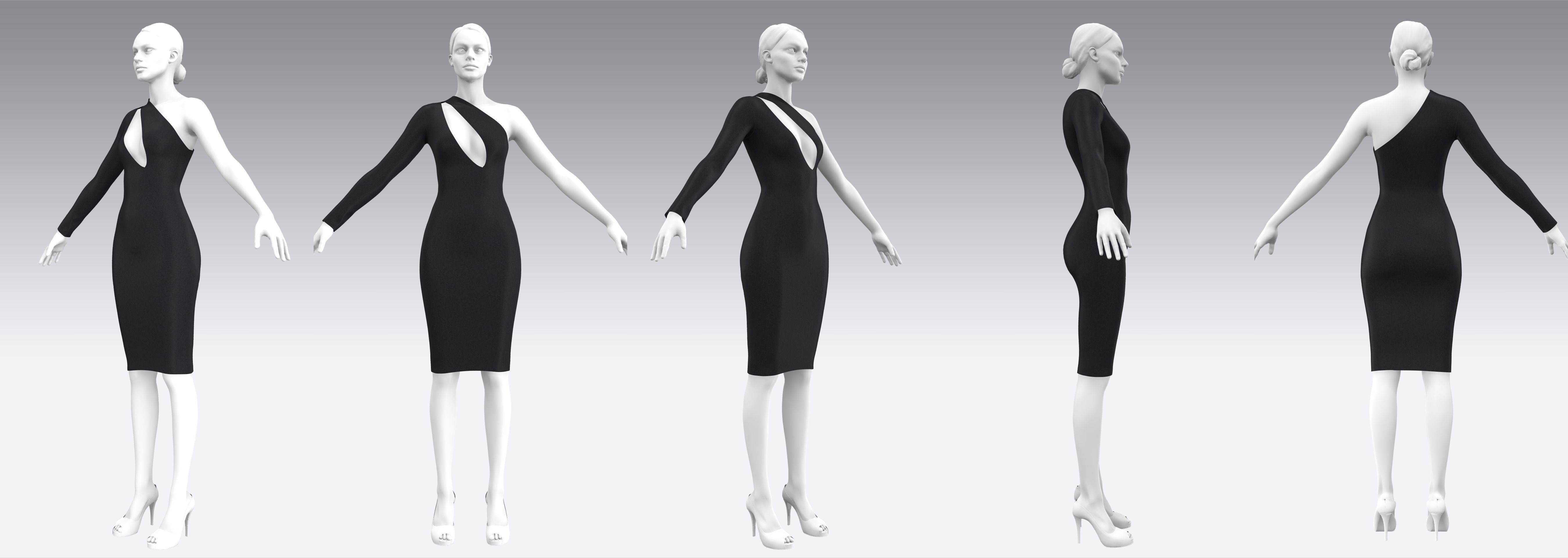 Dress Outfits MD CLO 3D ZPRJ ZPAC project files 3D model_3