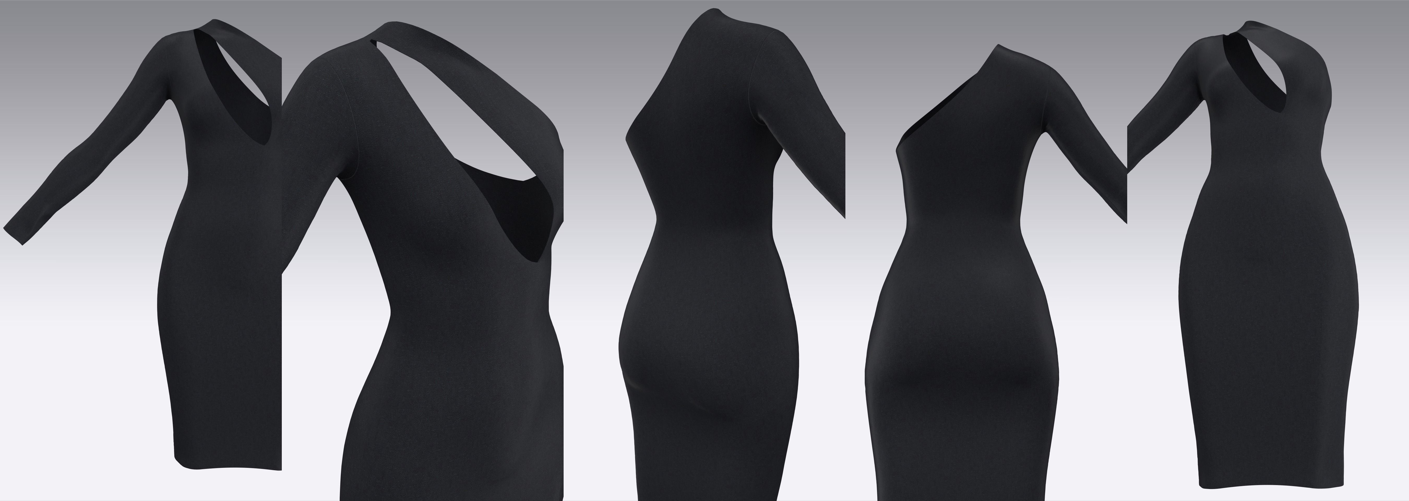 Dress Outfits MD CLO 3D ZPRJ ZPAC project files 3D model_43