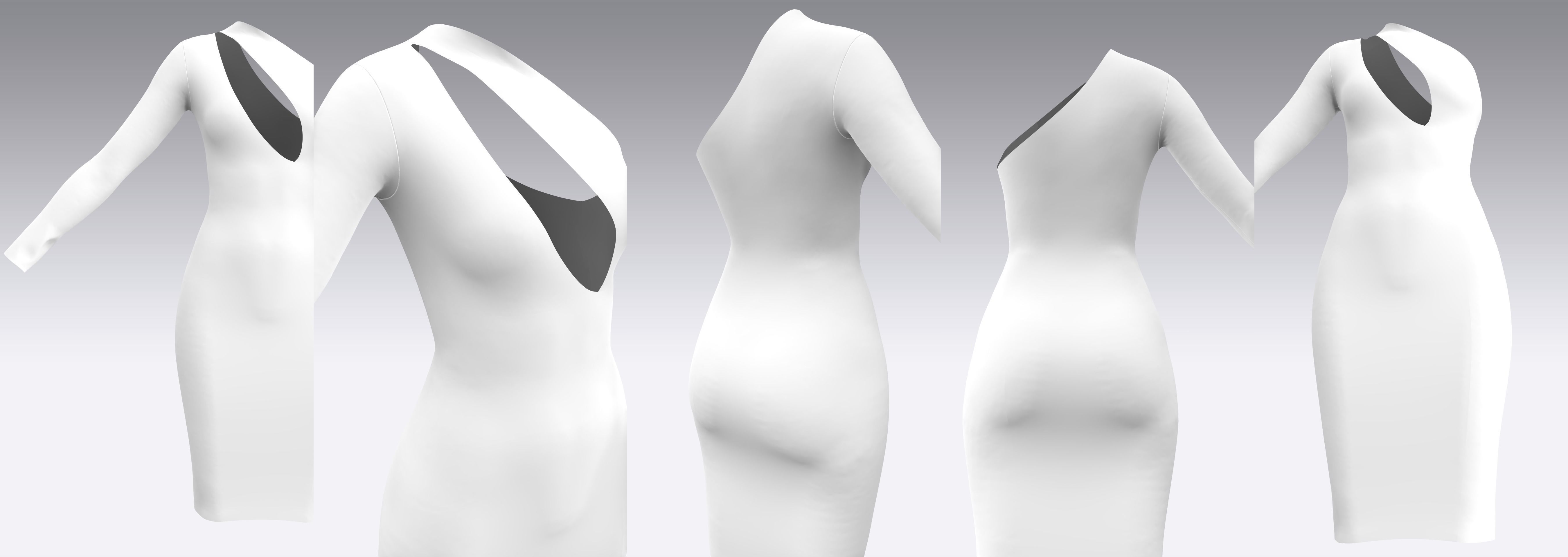 Dress Outfits MD CLO 3D ZPRJ ZPAC project files 3D model_7