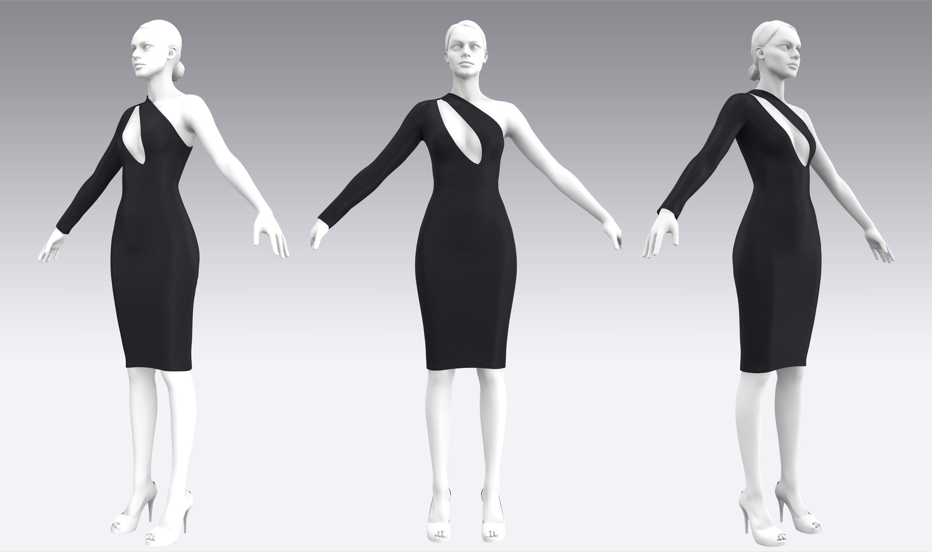 Dress Outfits MD CLO 3D ZPRJ ZPAC project files 3D model_2