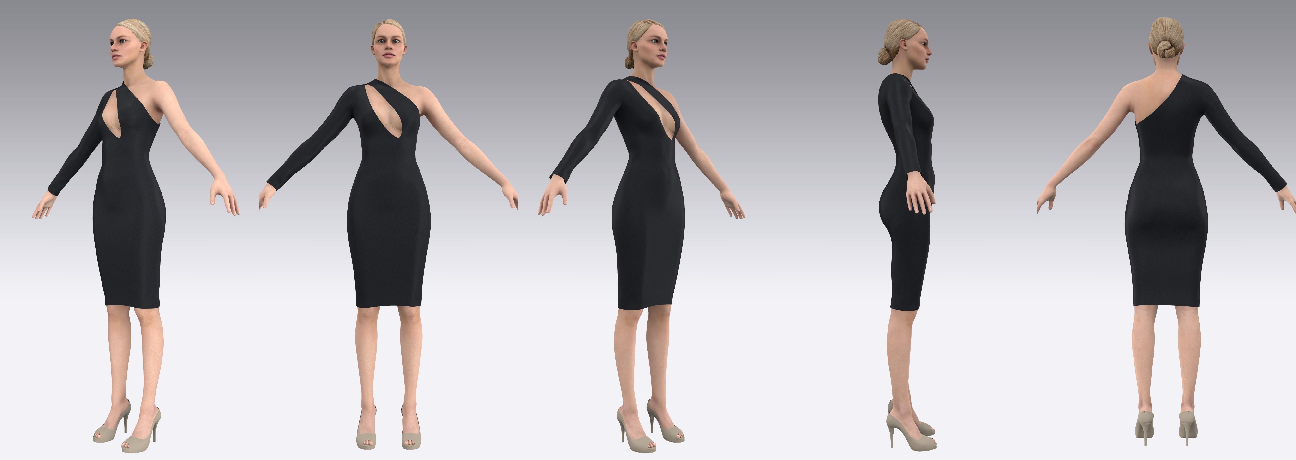 Dress Outfits MD CLO 3D ZPRJ ZPAC project files 3D model_4