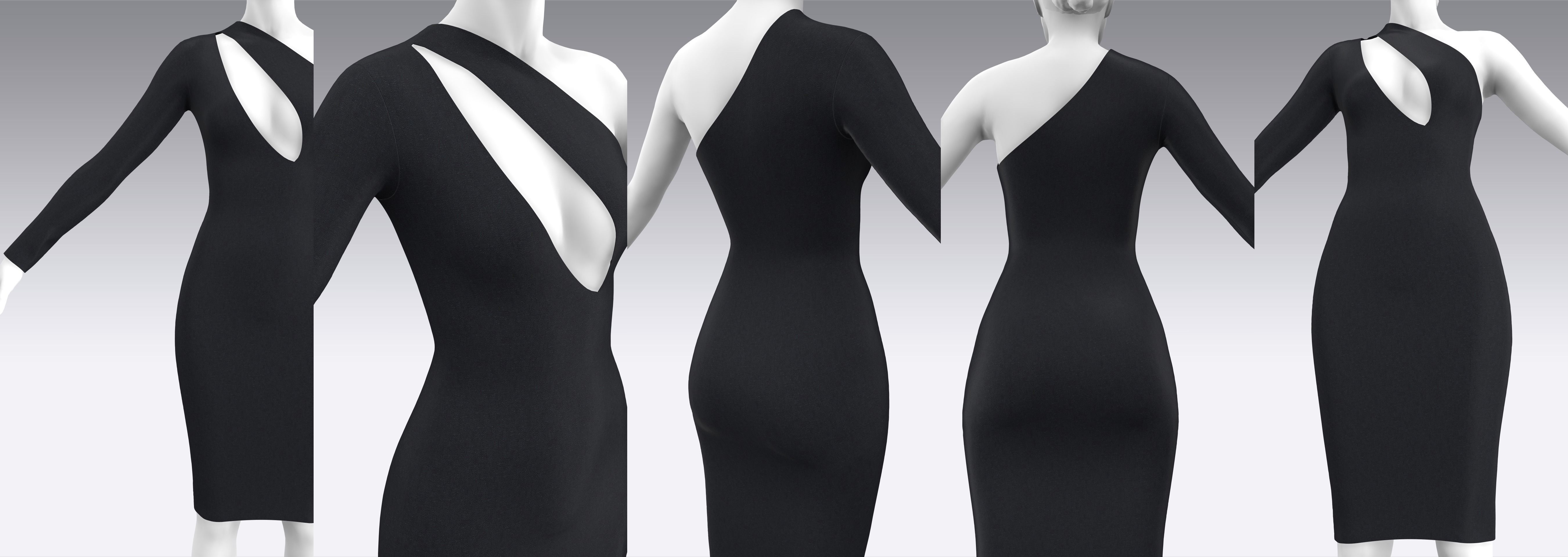 Dress Outfits MD CLO 3D ZPRJ ZPAC project files 3D model_44