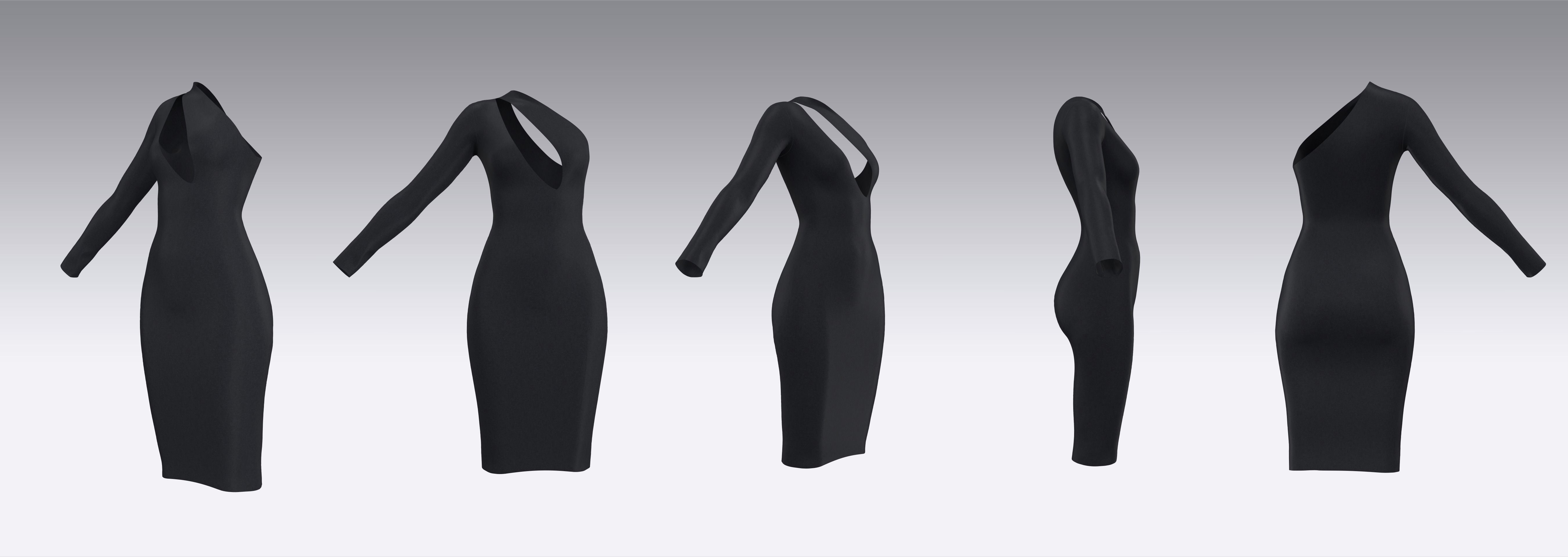 Dress Outfits MD CLO 3D ZPRJ ZPAC project files 3D model_5