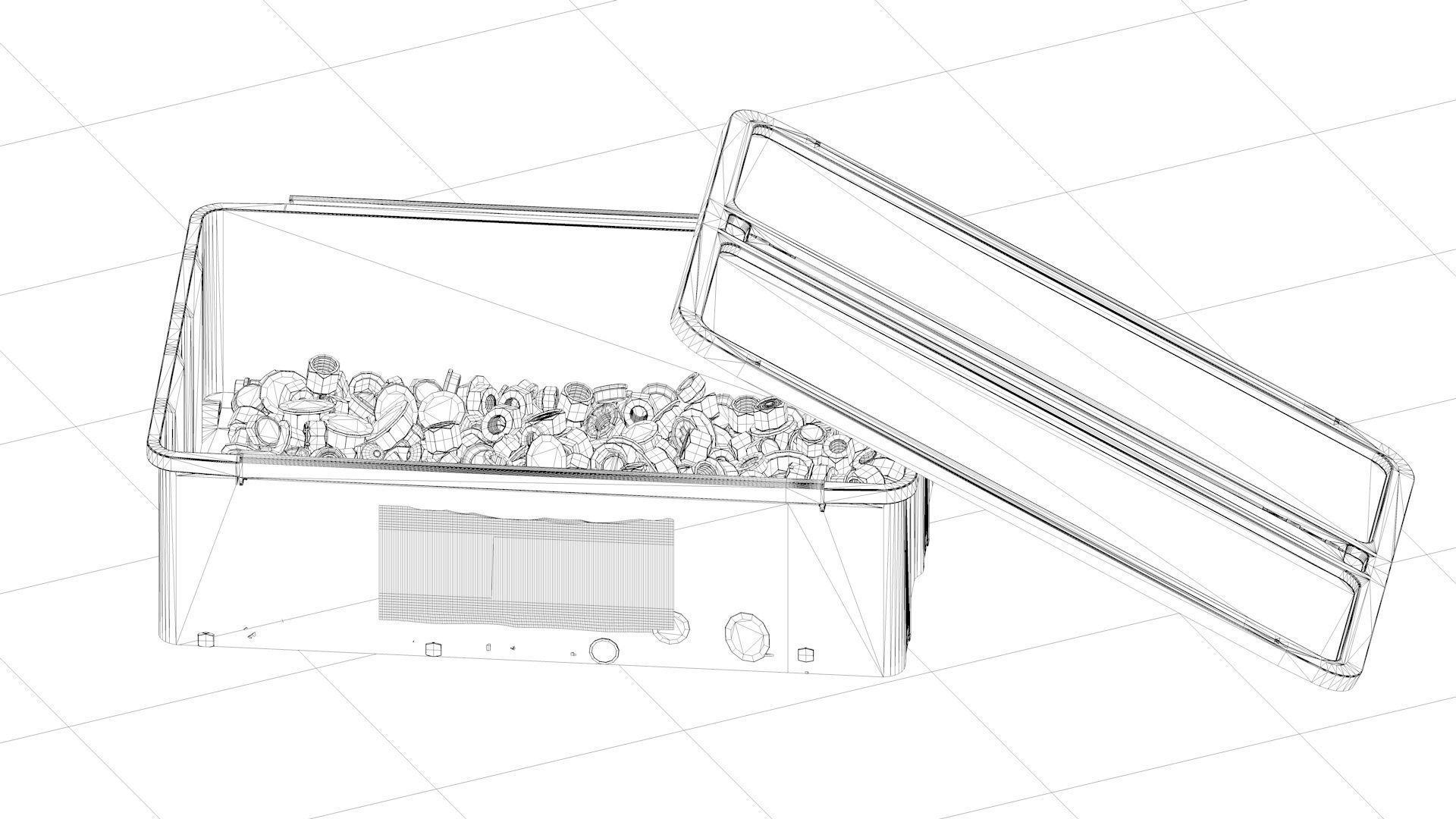 Screws Screw caps Screw box Toolbox Hardware tools 3D model_1