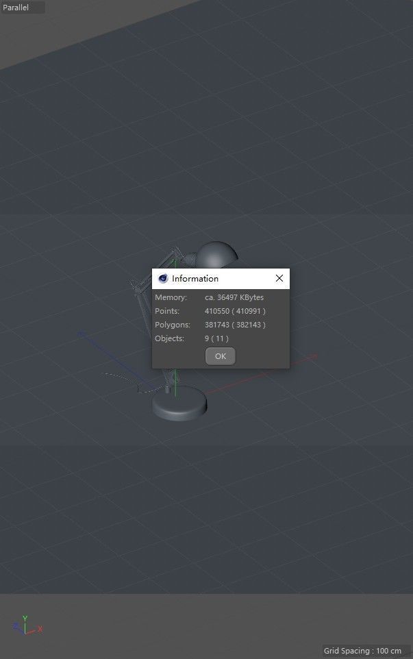 desk lamp 3D model_2