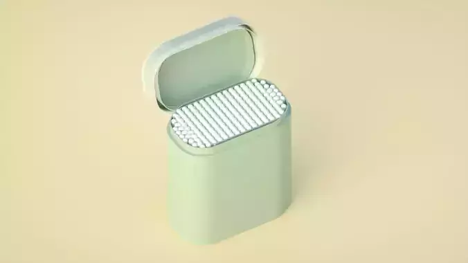 cotton swab 3D model