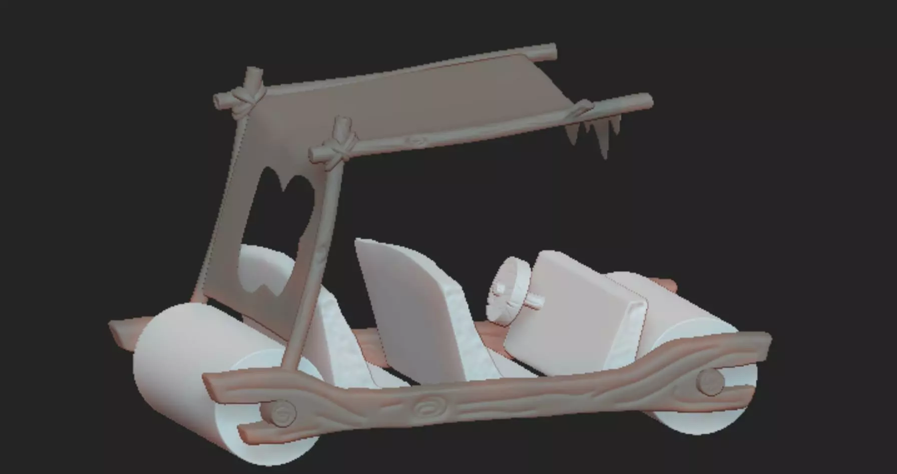 flintstones car 3D print model_0