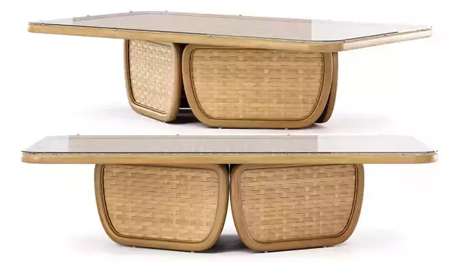 Lucy Rattan Rectangular Table 