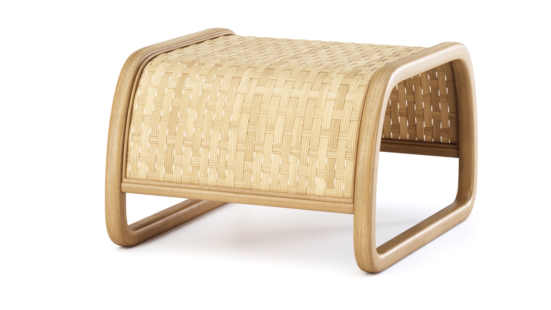 Lucy Rattan Ottoman  3D model_1