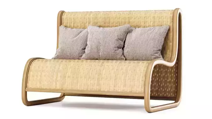 Lucy Rattan Loveseat 