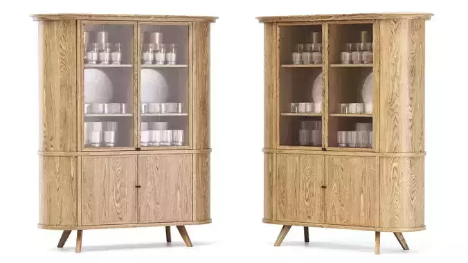 Mira restaurant cabinet with dishes V6 