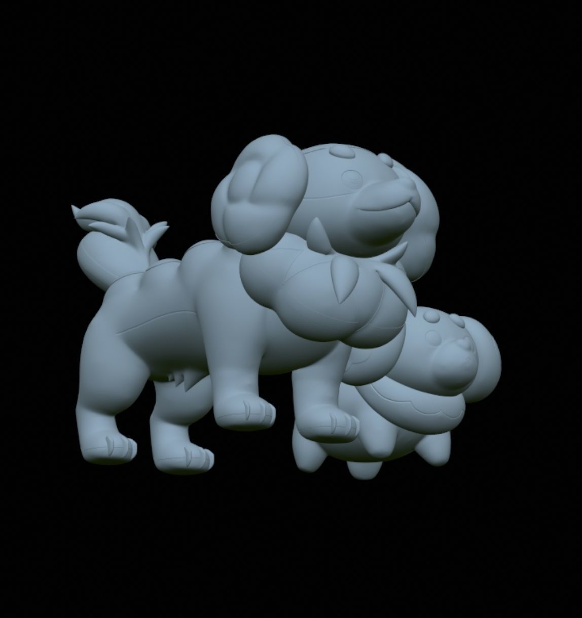 Fidough and Dachsbun Pokemon 3D print model_4