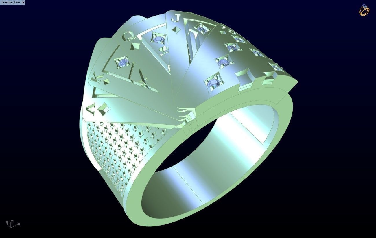 Cards Rings - N1037 3D print model_9