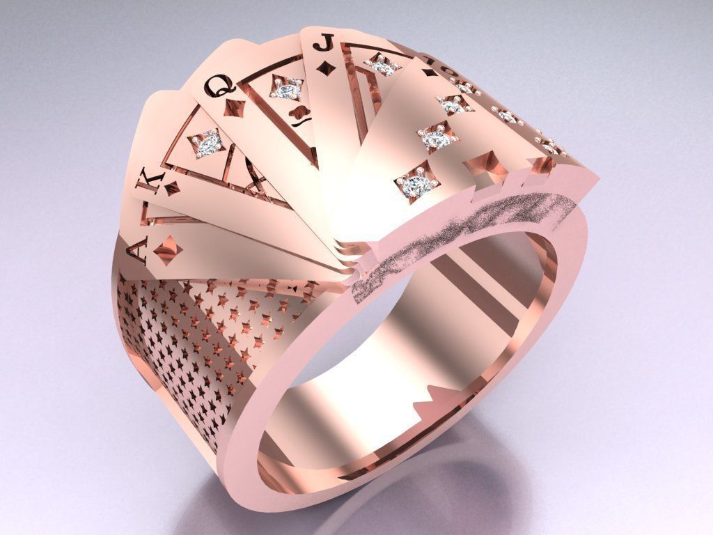 Cards Rings - N1037 3D print model_2