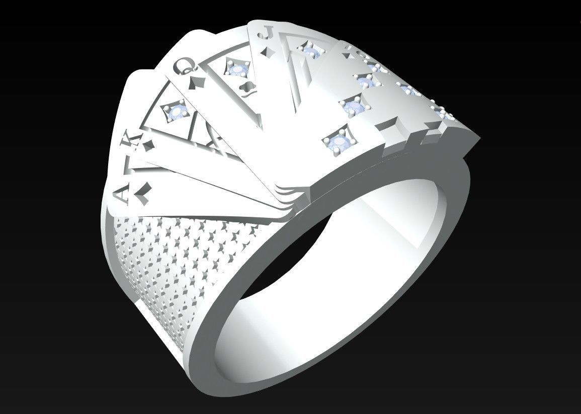 Cards Rings - N1037 3D print model_3