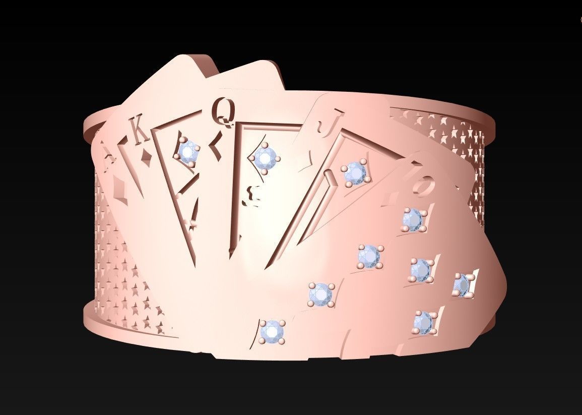 Cards Rings - N1037 3D print model_4