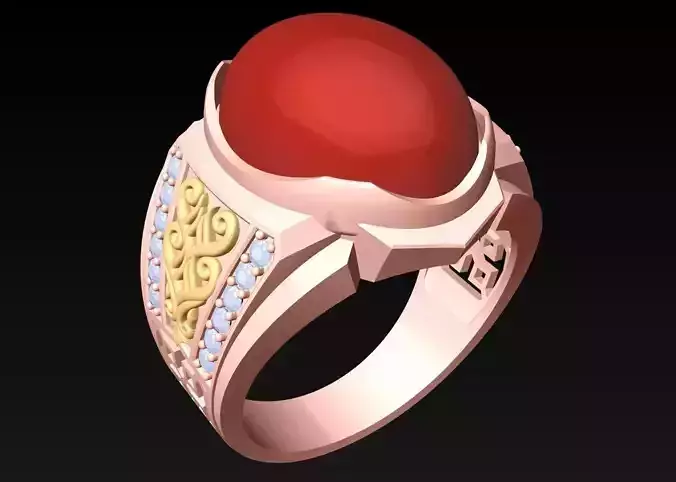 Oval Stone Ring - Diamond Ring - N1034