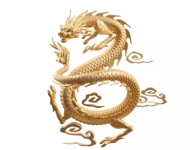 C4D Model - Dragon Head China Dragon