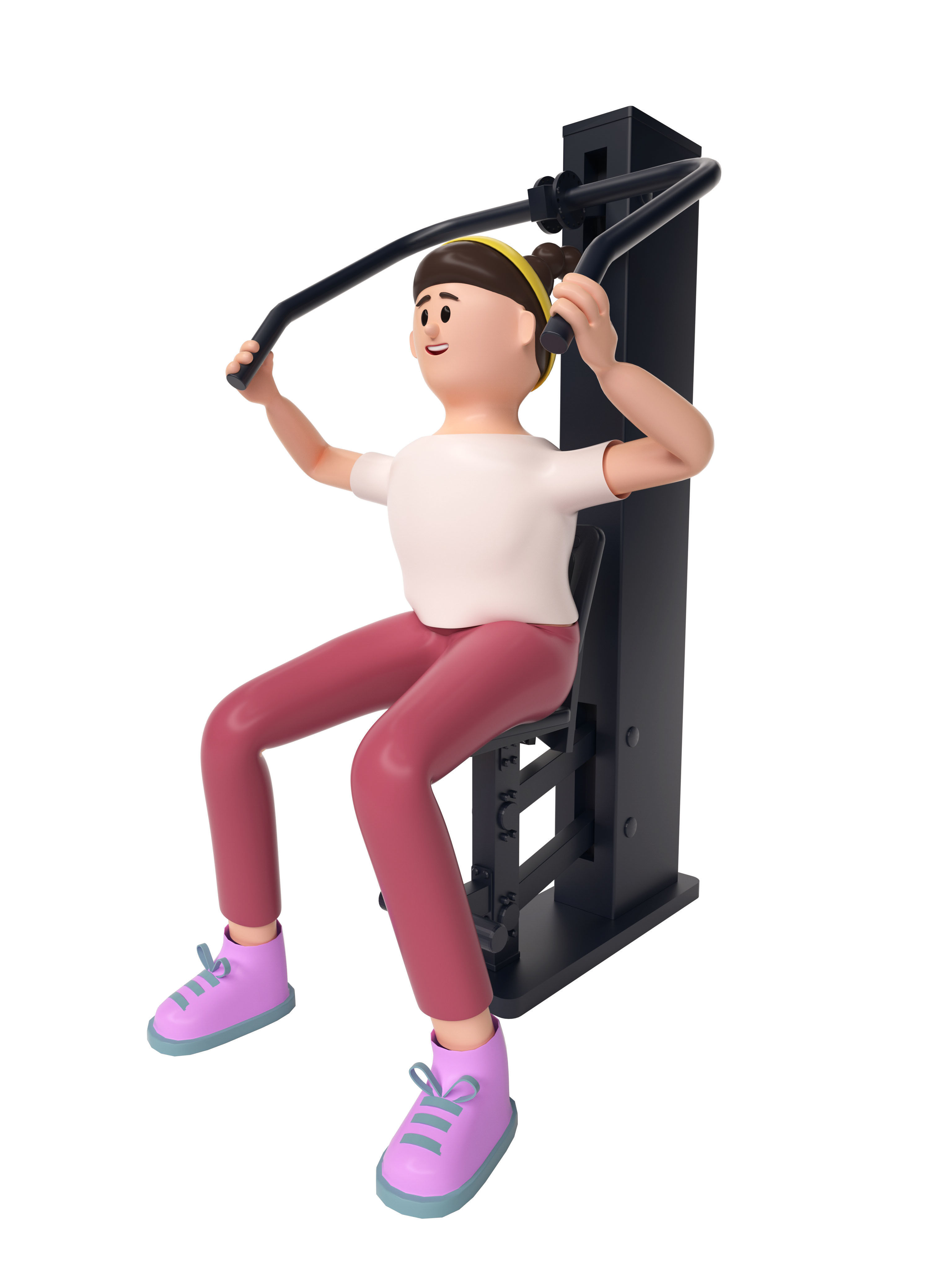 C4D model - sports and fitness figures 3D model_4