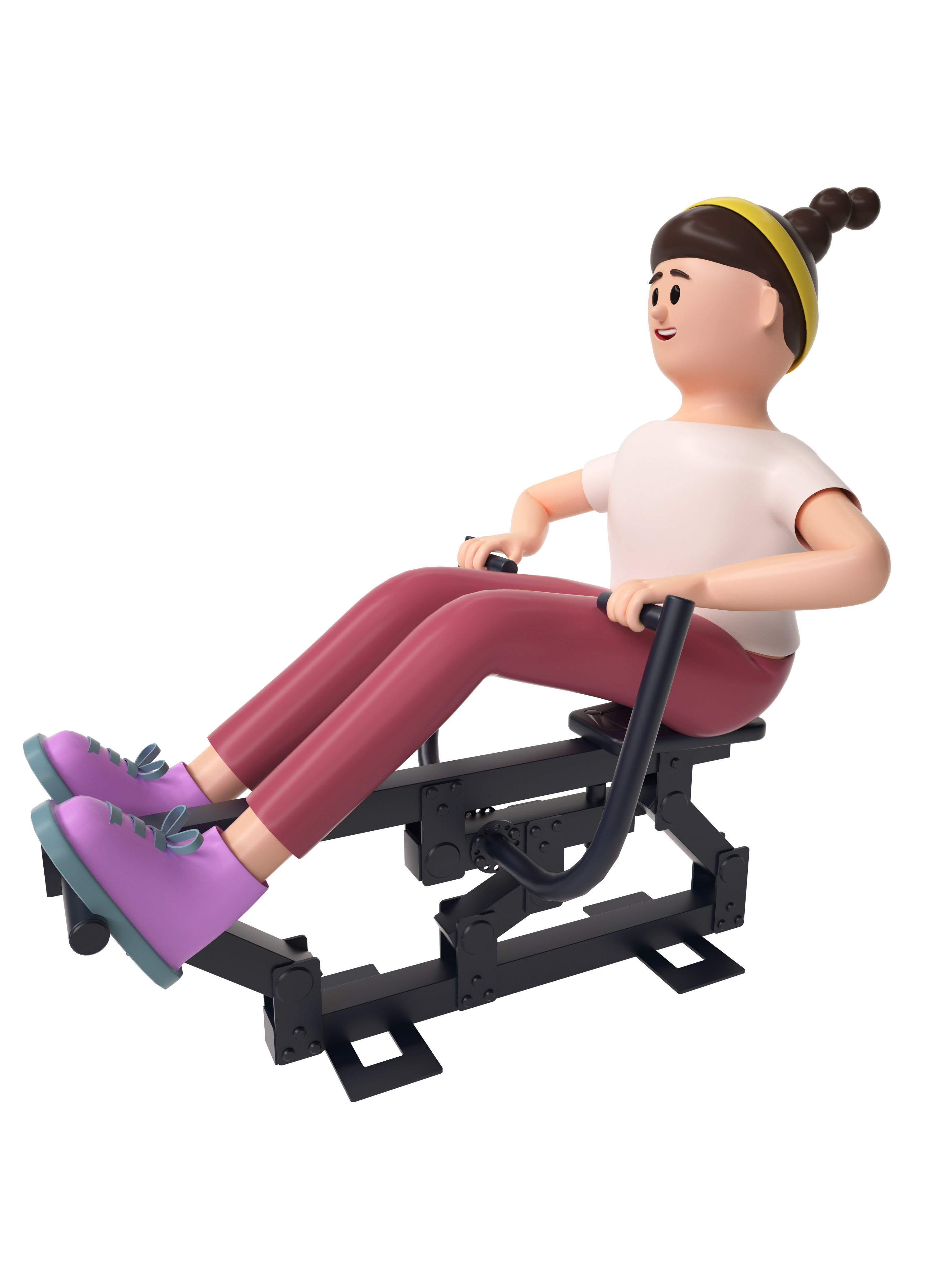 C4D model - sports and fitness figures 3D model_3