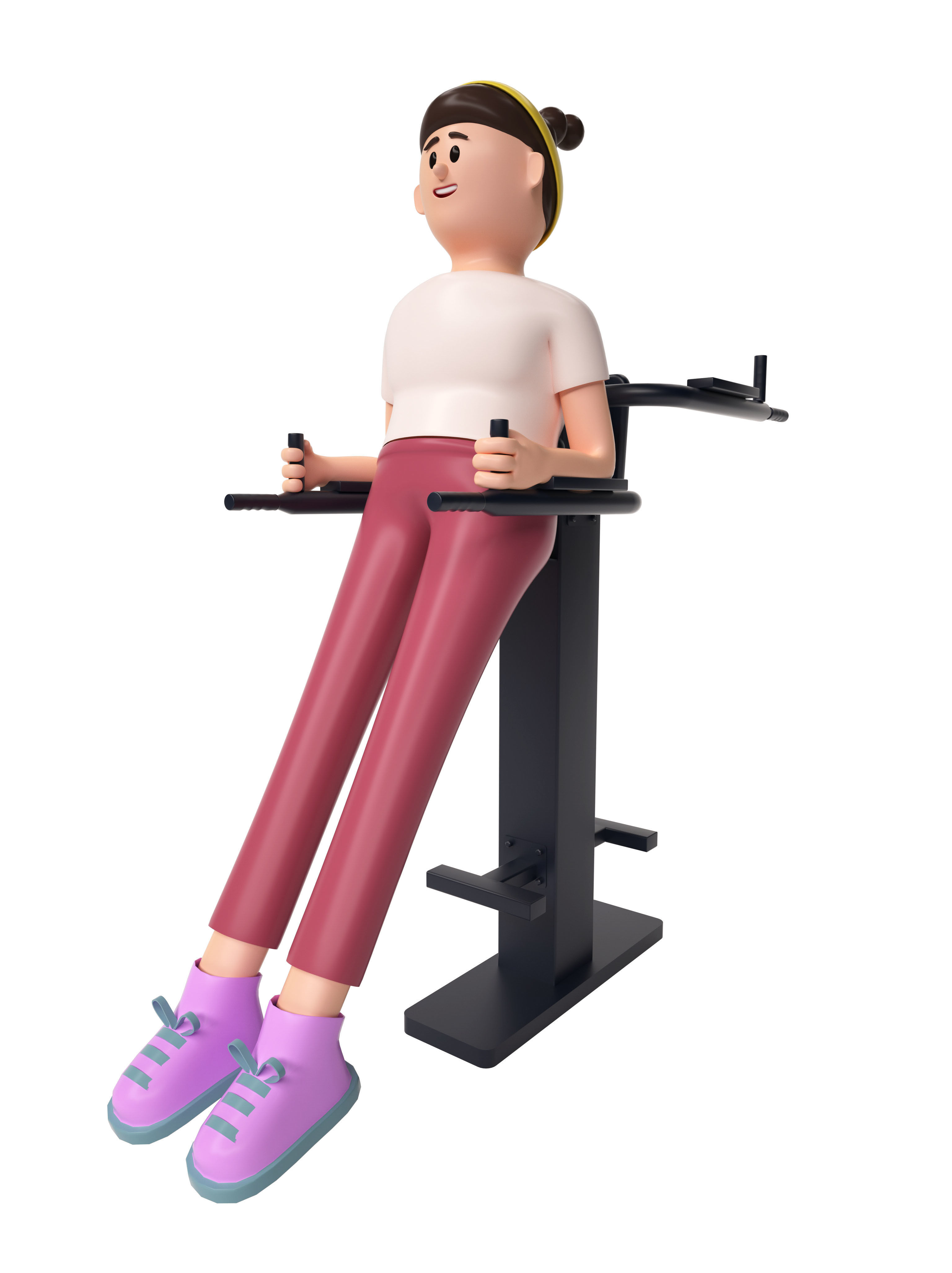 C4D model - sports and fitness figures 3D model_5