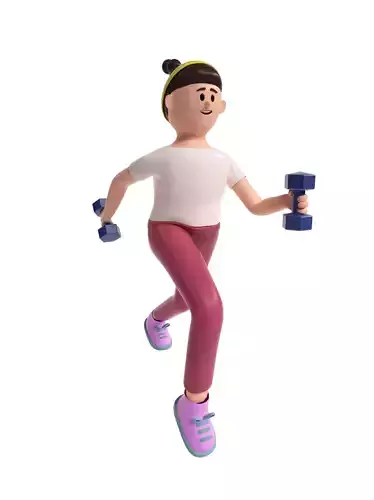 C4D model - sports and fitness figures 3D model