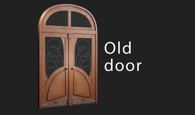 Old Door Low-poly 3D model