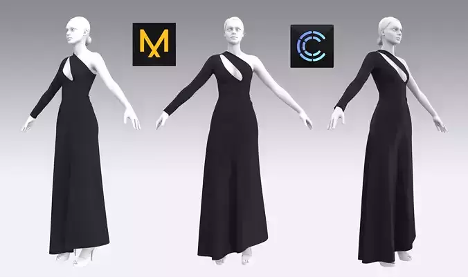 Dress Outfits MD CLO 3D ZPRJ ZPAC project files 3D model