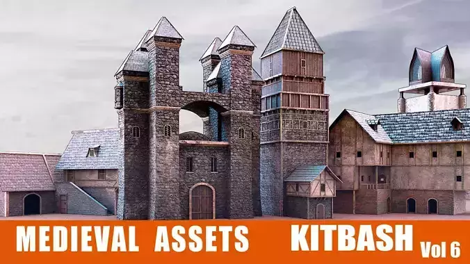 Kitbash Medieval Assets Textures Vol 6