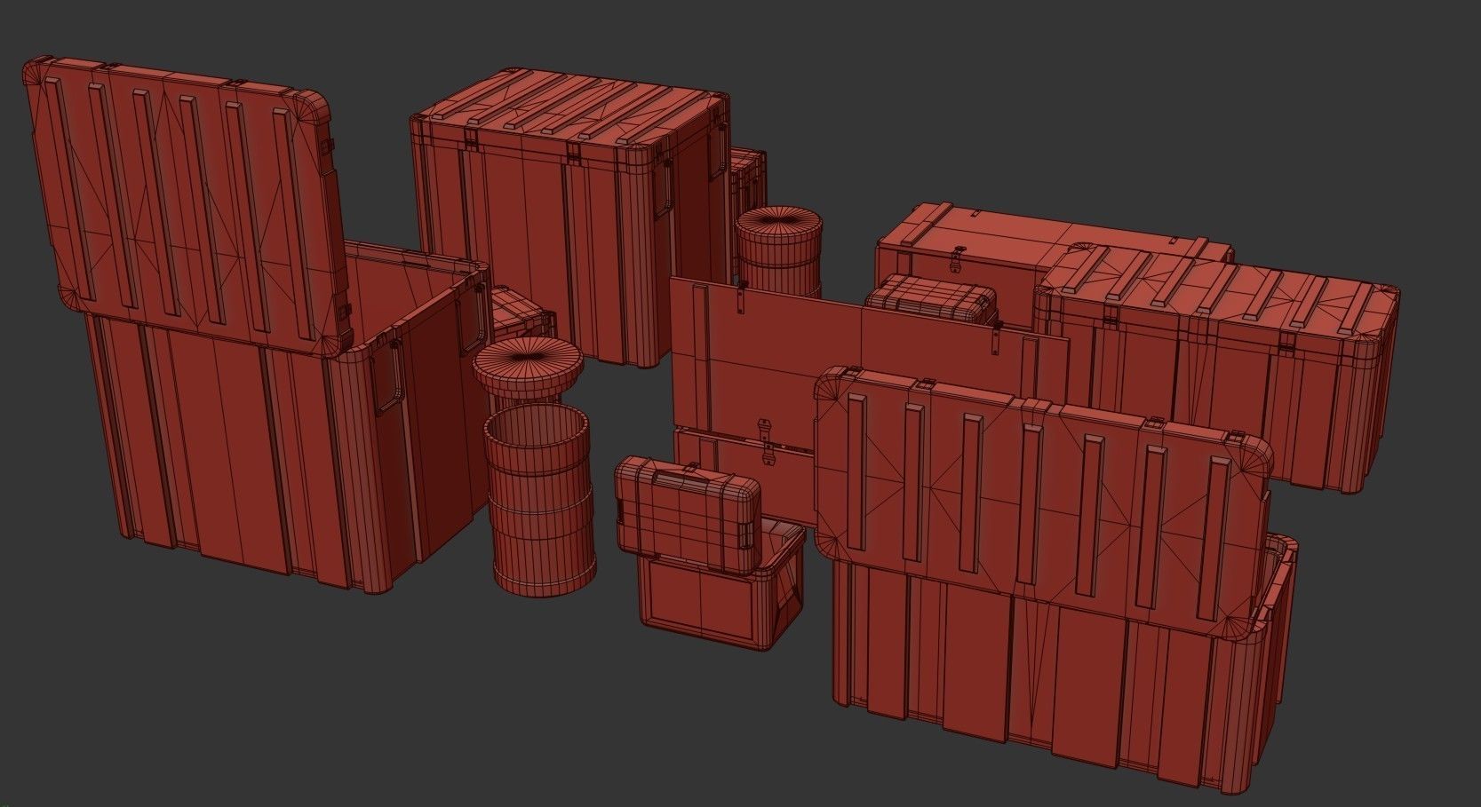 Military Crate Package Low-poly 3D model_20