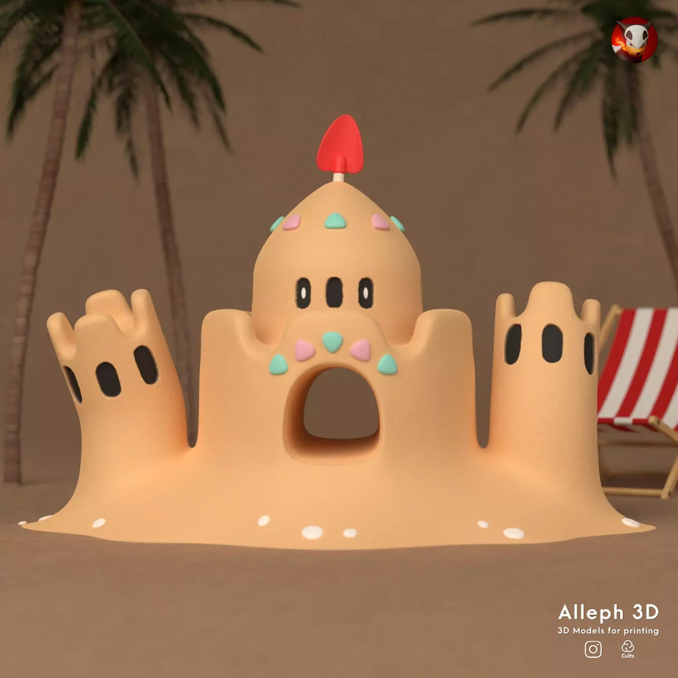 Pokemon palossand 3D print model_0