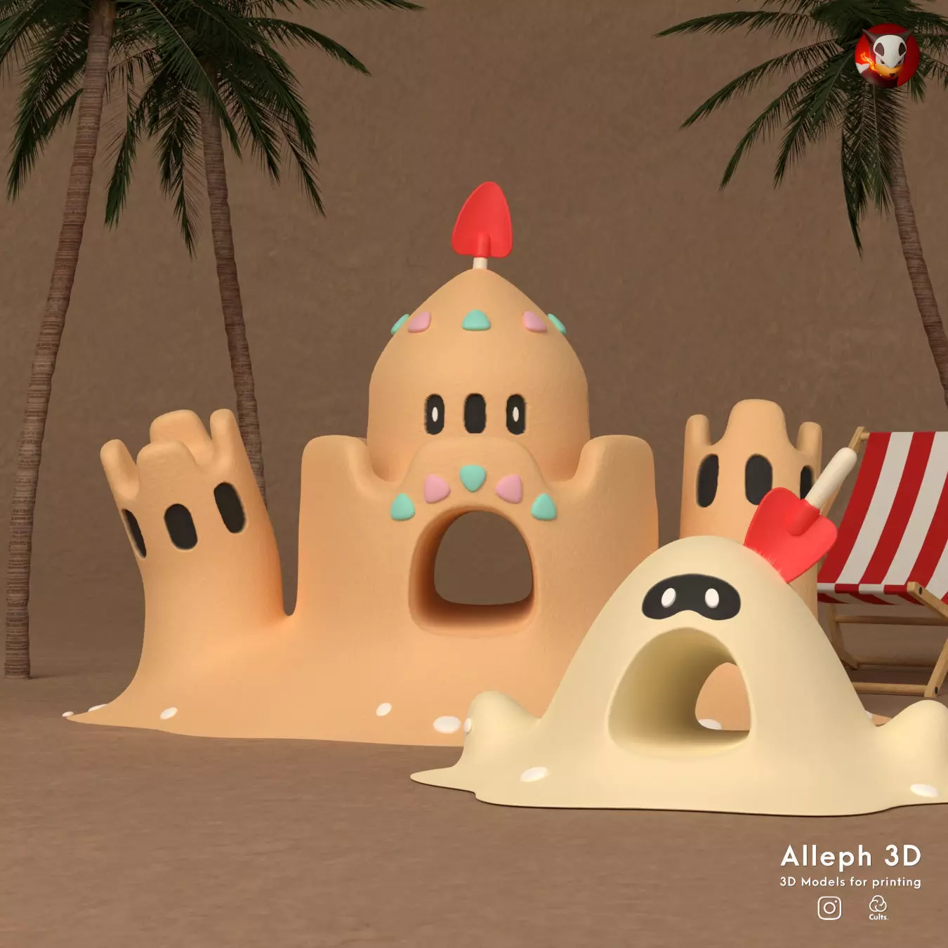 Pokemon sandygast evolution pack 3D print model_0