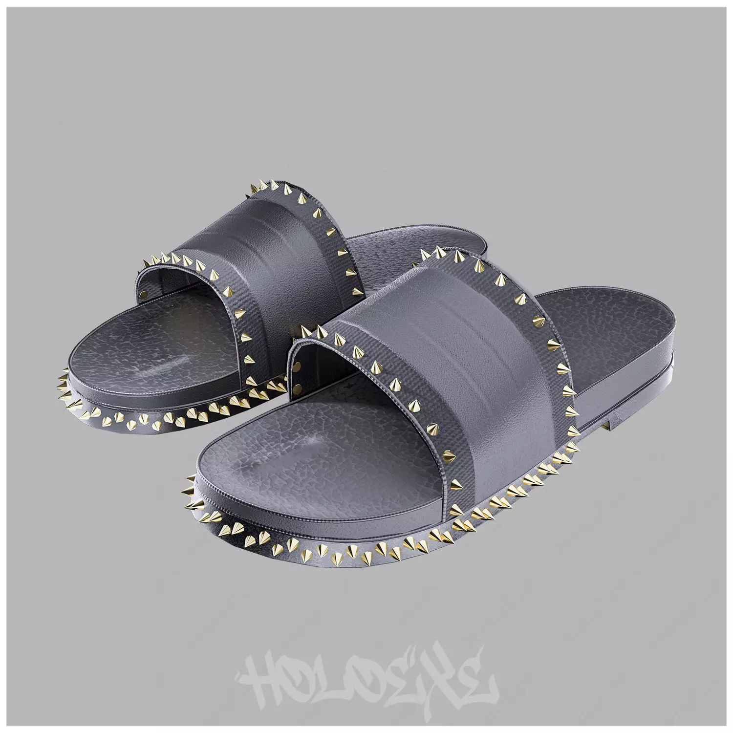 Studded Flops Low-poly 3D model_0