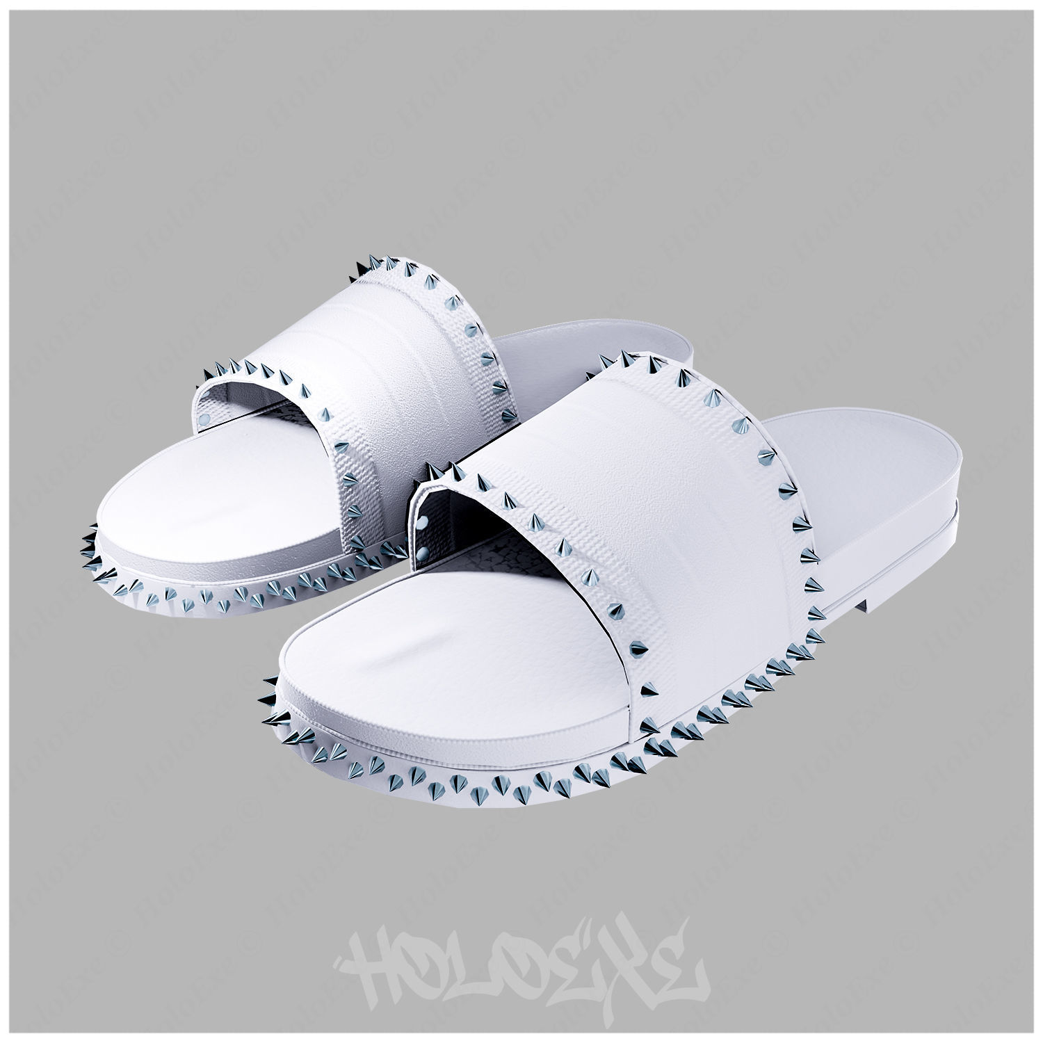 Studded Flops Low-poly 3D model_3