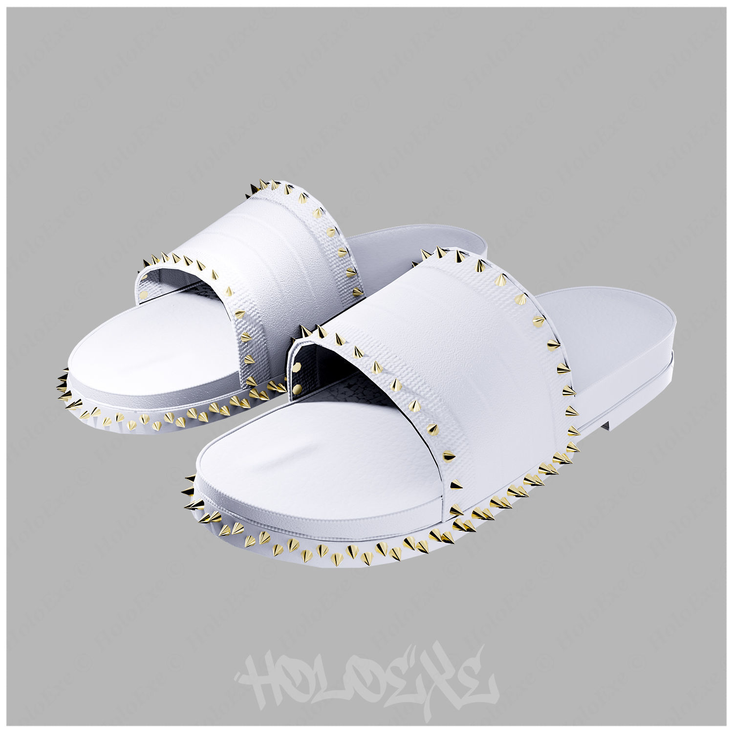 Studded Flops Low-poly 3D model_2