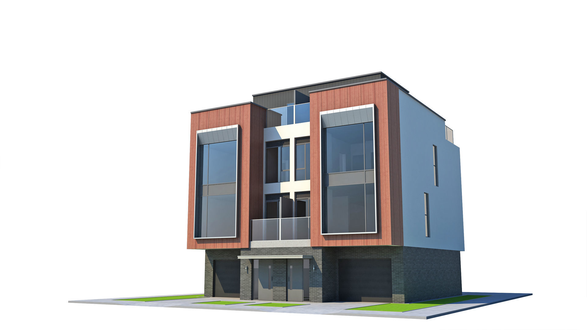 Modern Townhouse 3D model_9