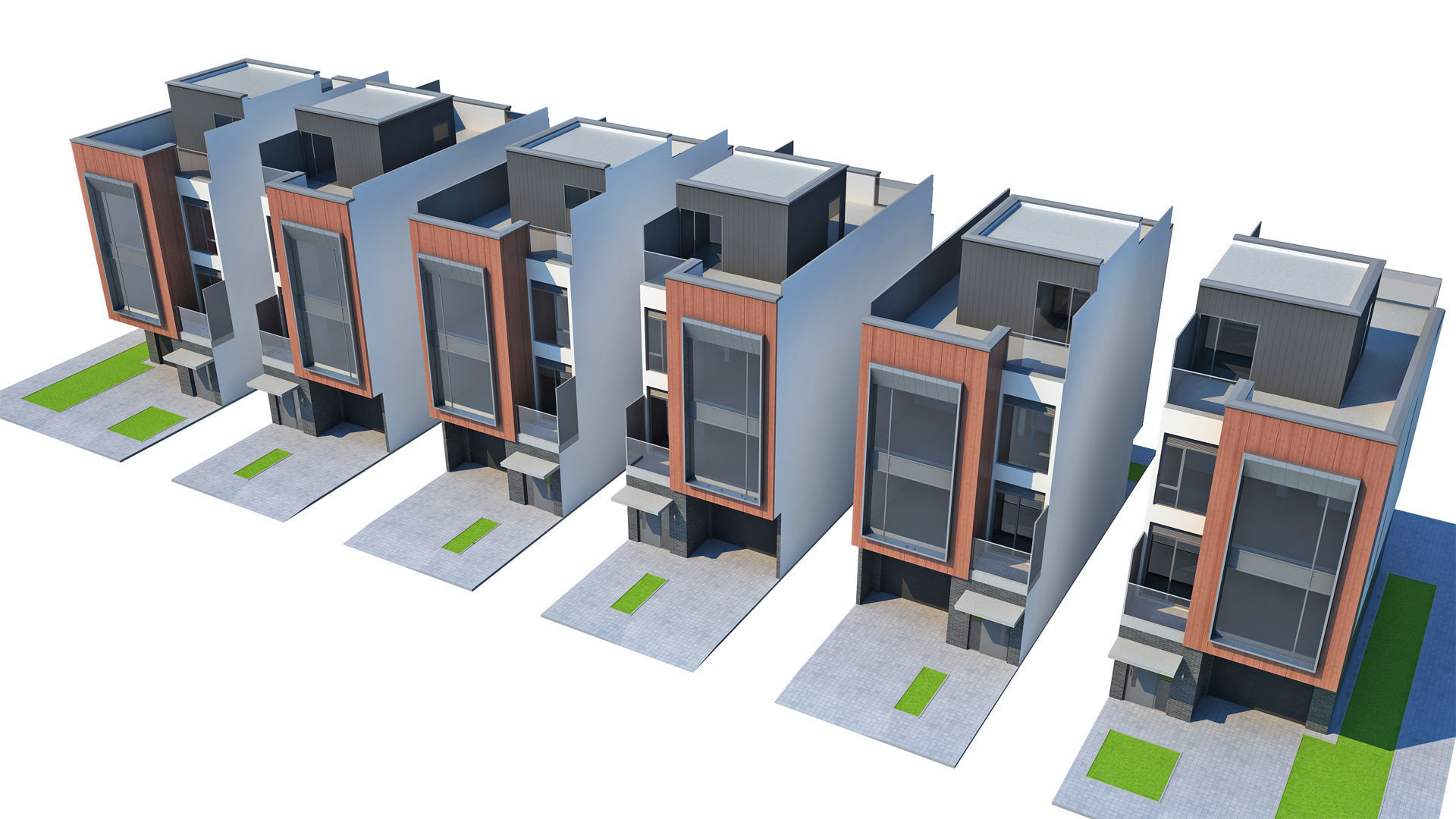 Modern Townhouse 3D model_8