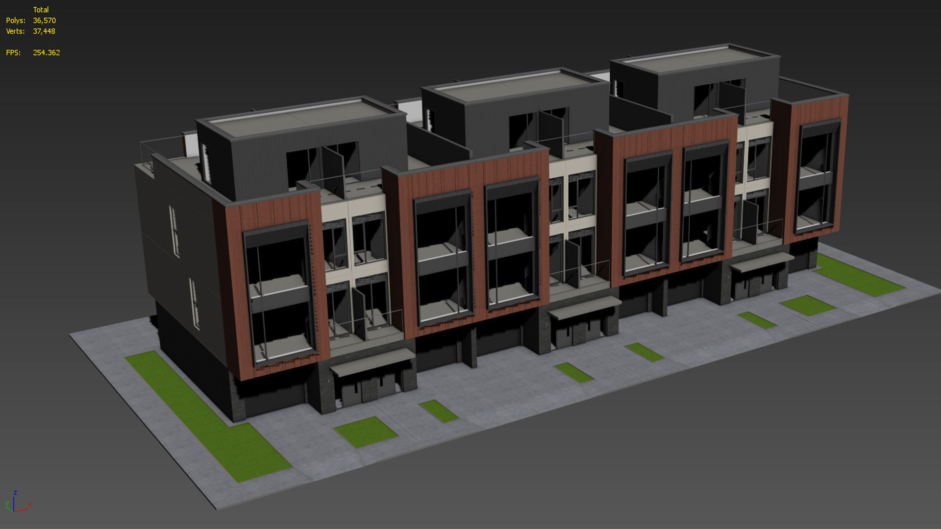 Modern Townhouse 3D model_14