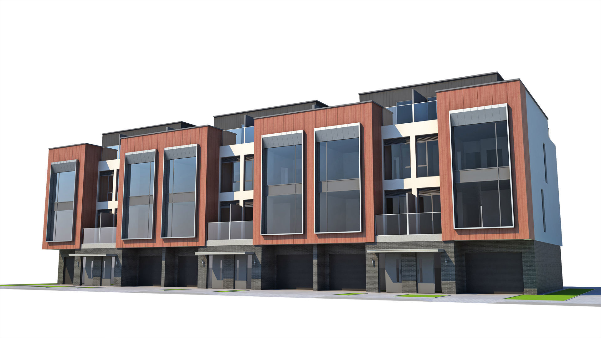 Modern Townhouse 3D model_1