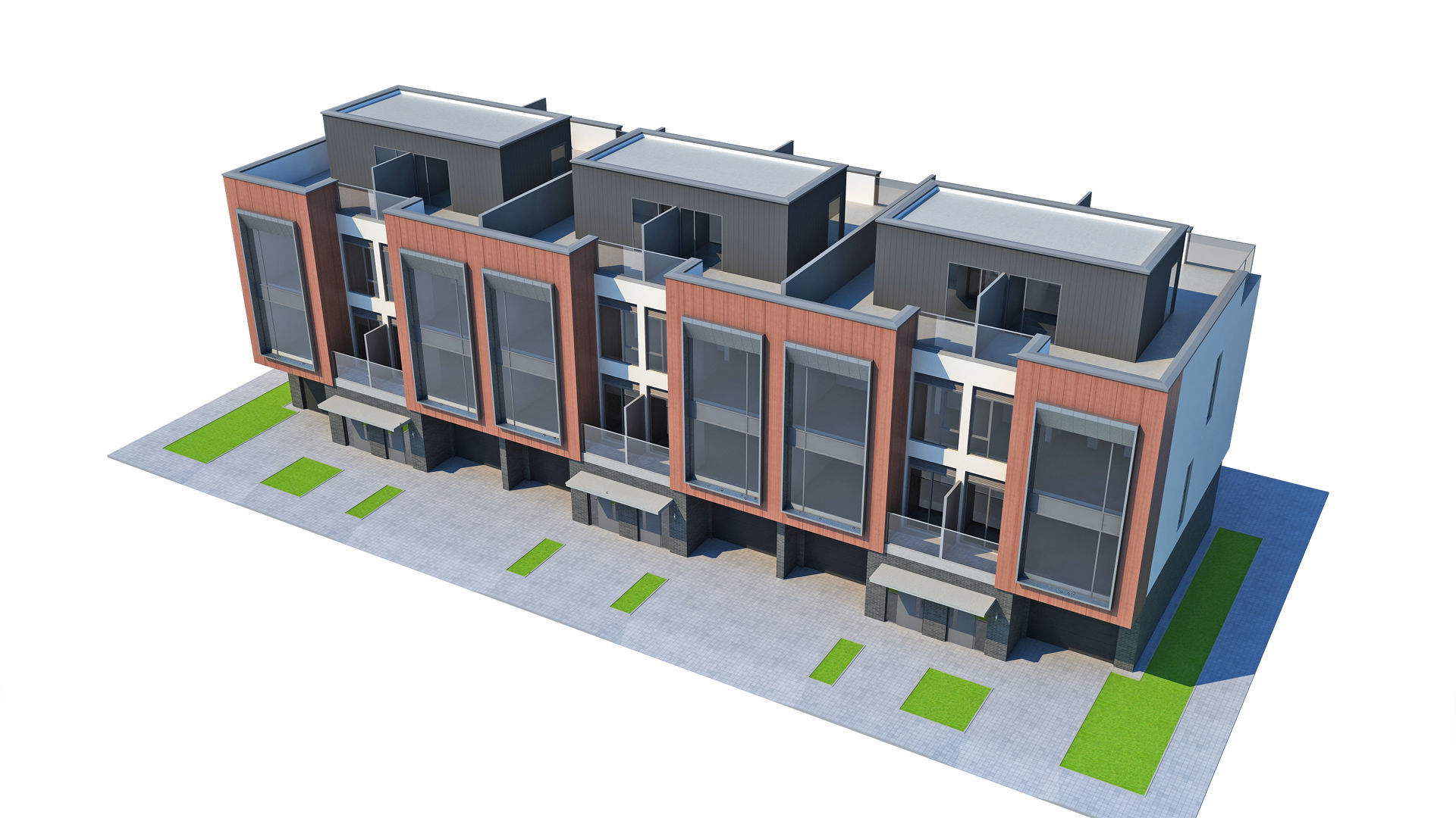 Modern Townhouse 3D model_7