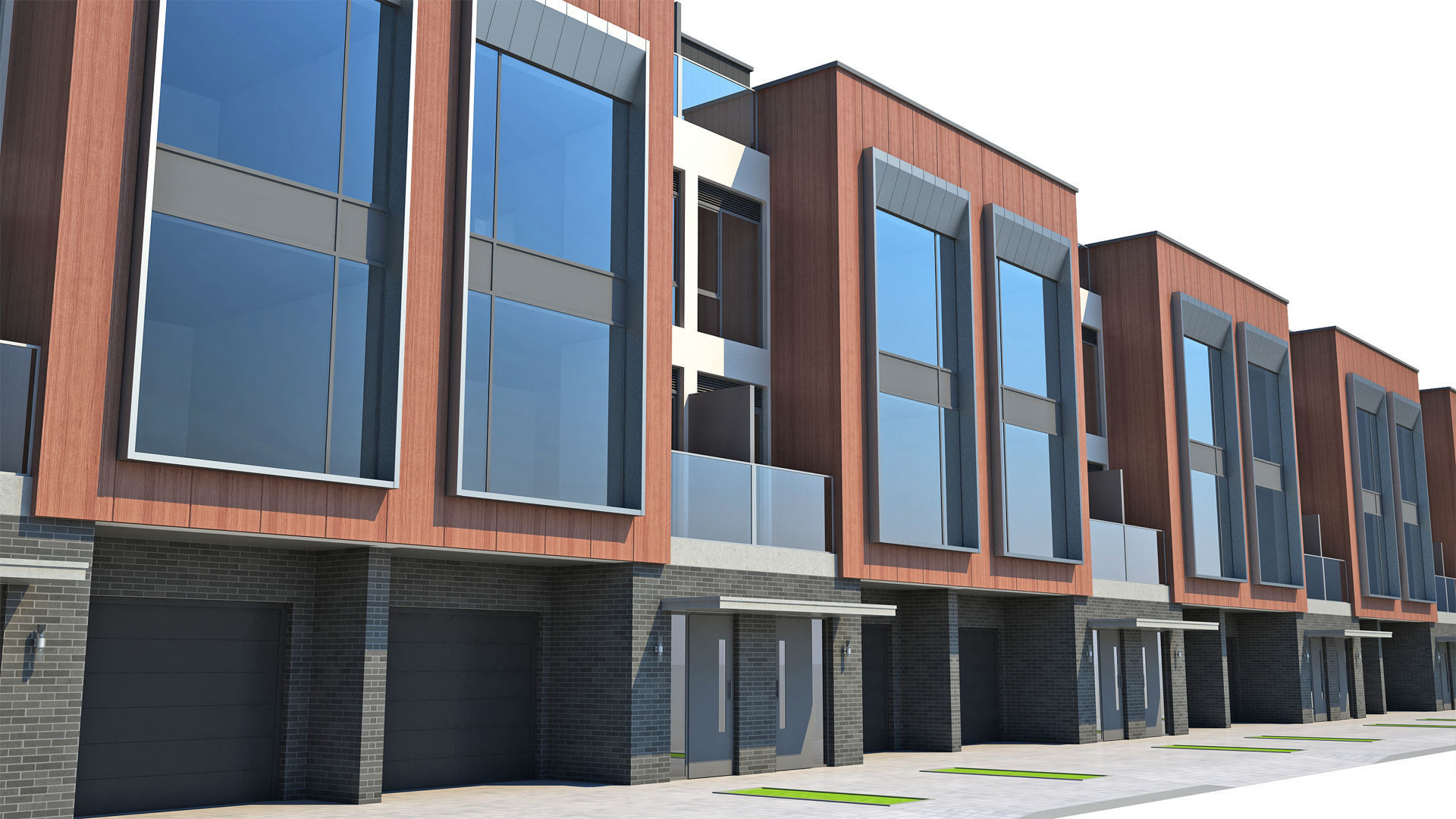 Modern Townhouse 3D model_13