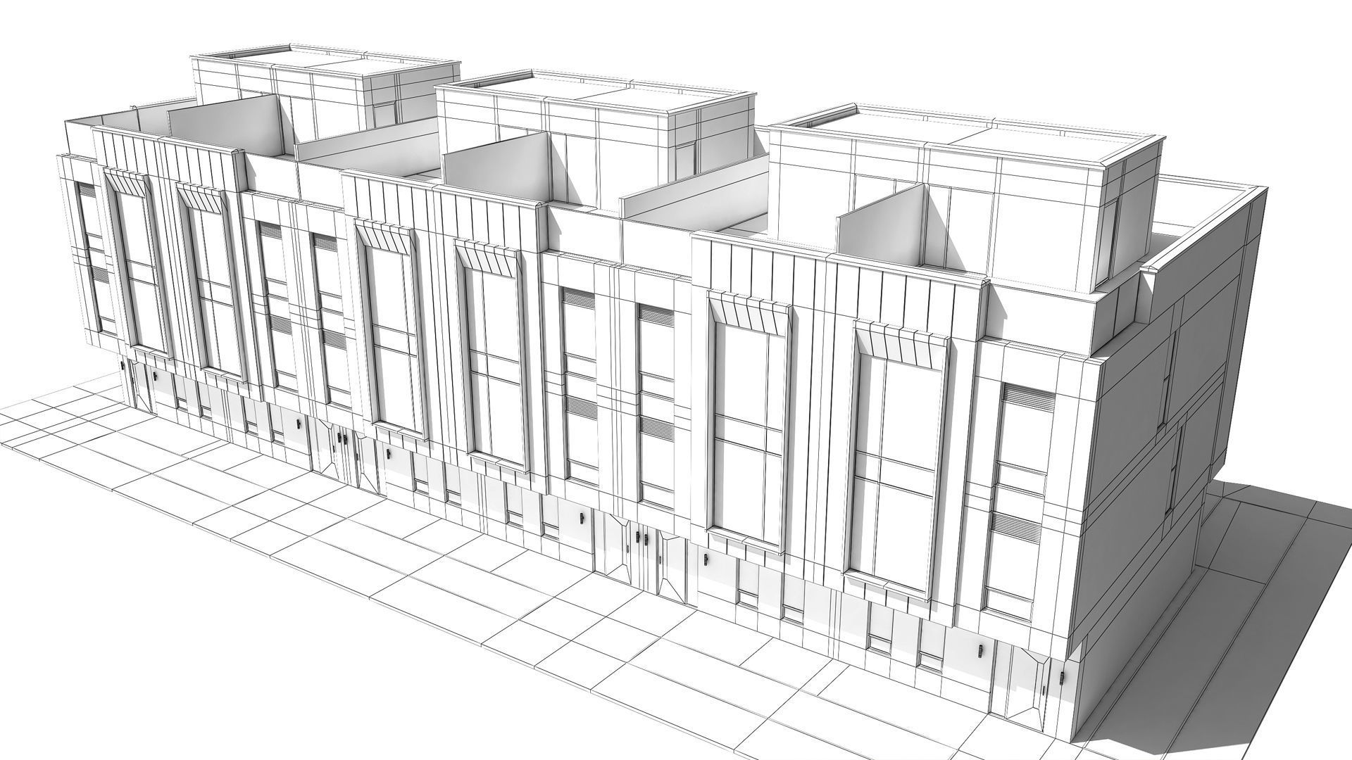 Modern Townhouse 3D model_6