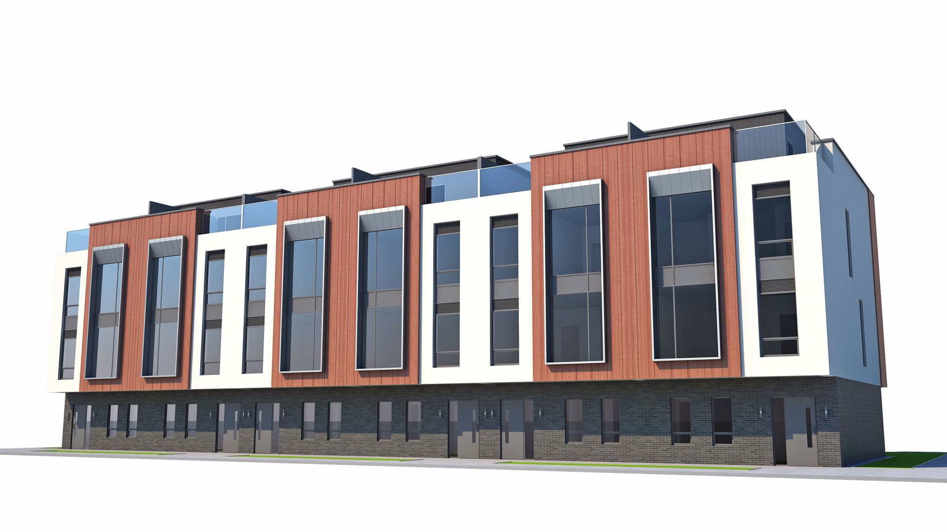 Modern Townhouse 3D model_2