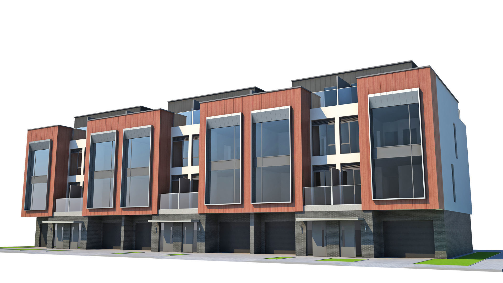 Modern Townhouse 3D model_11