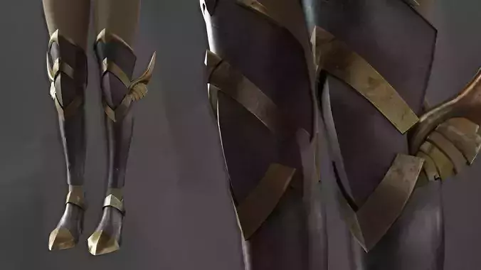 Leg Armor  game asset Low-poly 3D model