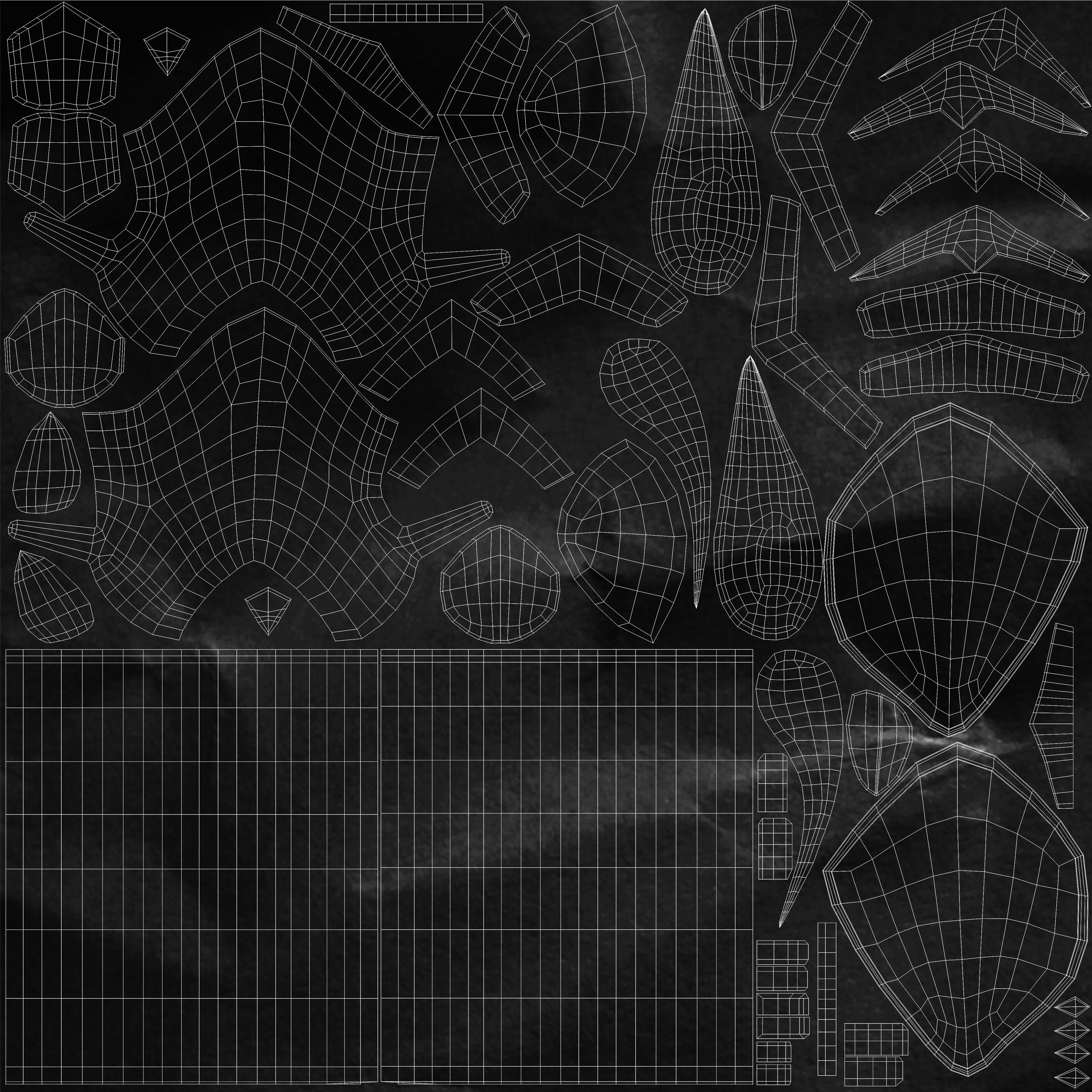 Leg Armor  game asset Low-poly 3D model_12