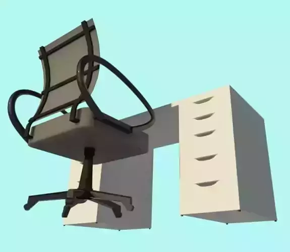 LAGKAPTEN-ALEX  IKEA-DESK  3D model