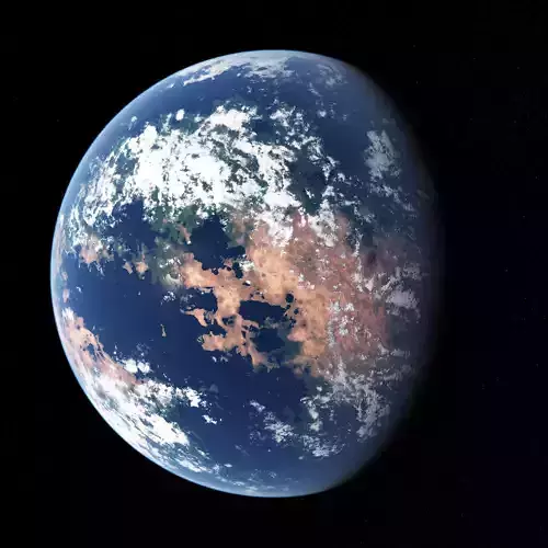 Procedural Habitable Planet Generator for Octane and C4D 3D model