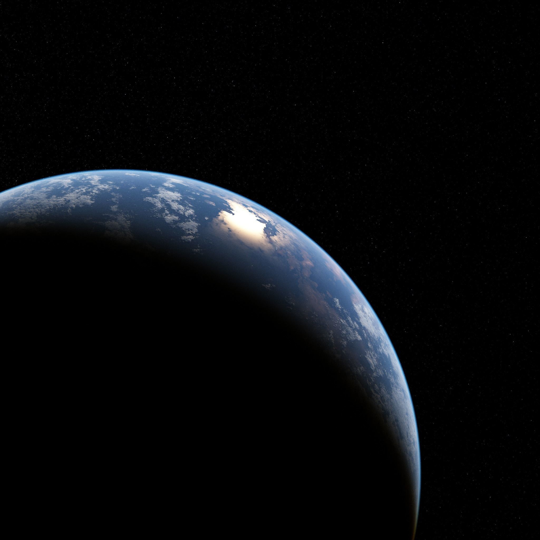 Procedural Habitable Planet Generator for Octane and C4D 3D model_4