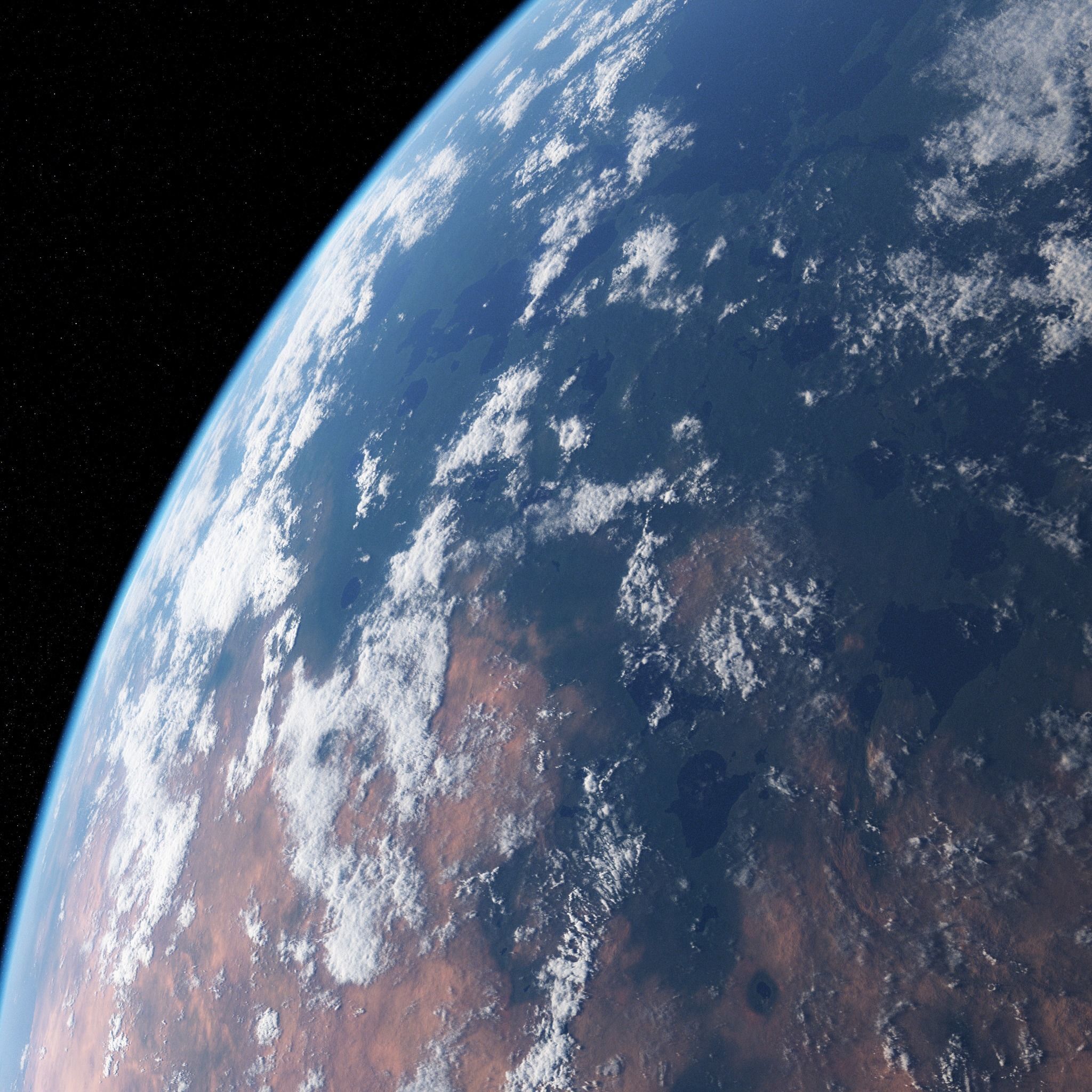 Procedural Habitable Planet Generator for Octane and C4D 3D model_2